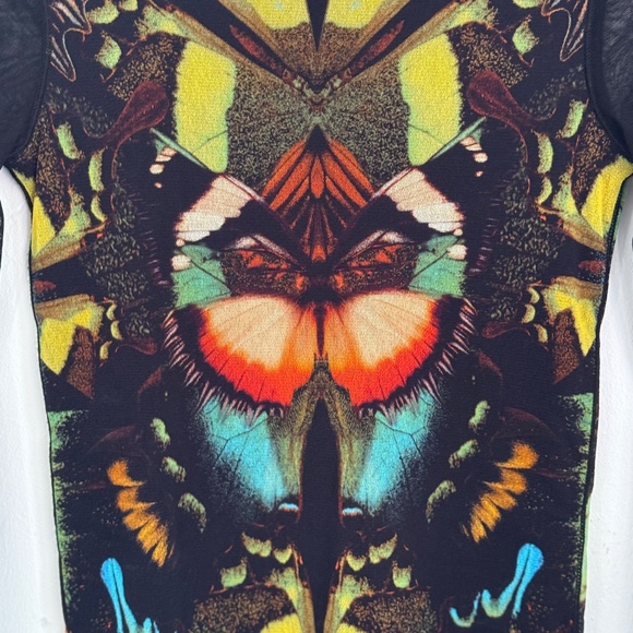 Jean Paul Gaultier Soleil FUZZI Long Sleeve Mesh Top - Picture 2 of 5